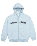 Script Zip Zip Hoodie - Grey Mel