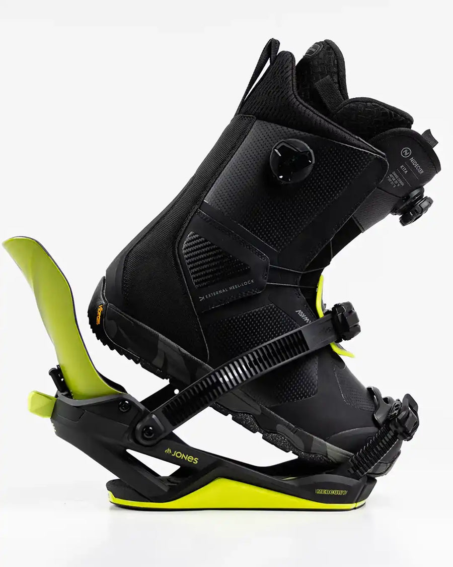 Mercury Fase Snowboard Bindings - Lime Art 2026