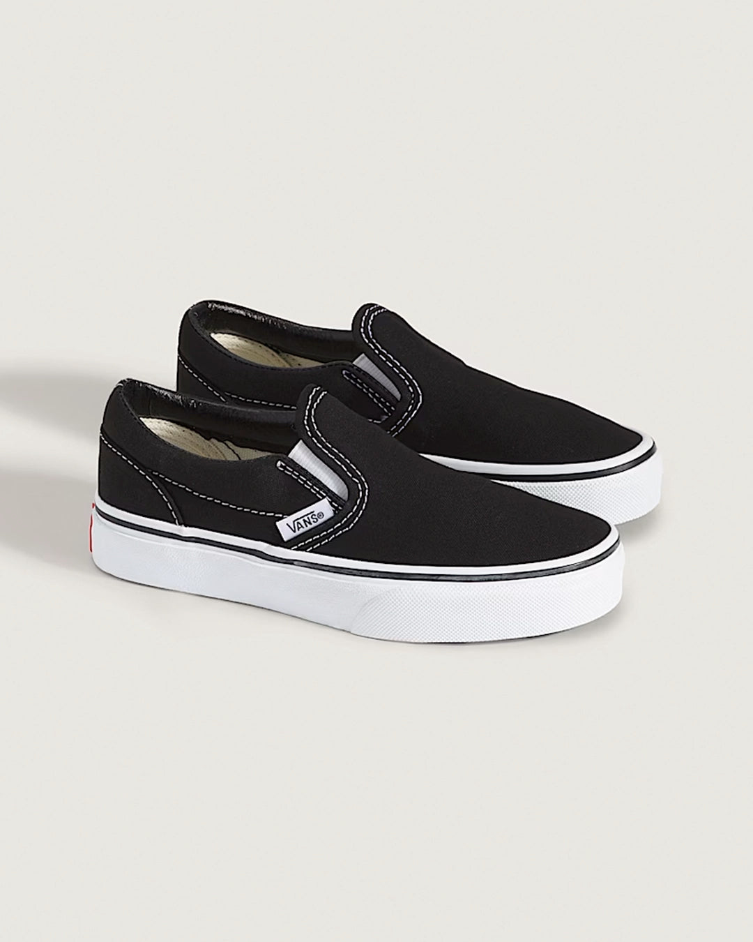 Kids Classic Slip-On Shoes - Black/True White
