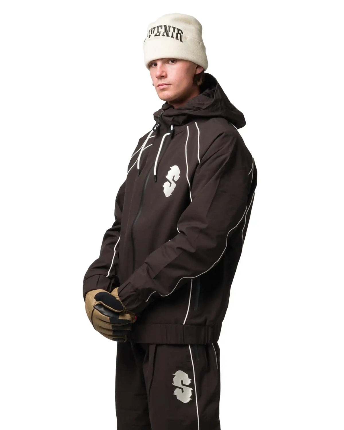 SOUVENIR Insulated Track Jacket Winter Jacket - Cacoa – view 2