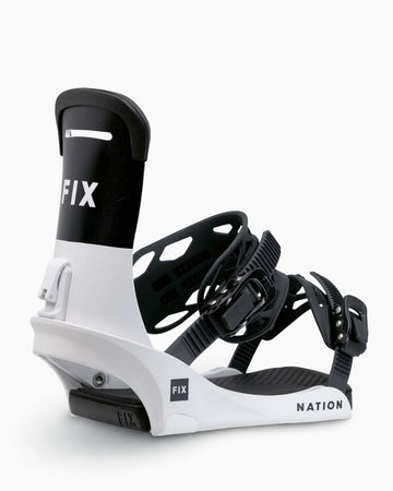 Nation Snowboard Bindings - White 2024