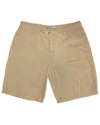 Short Wavy Jeans Shorts - Perf Beige