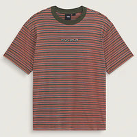 Cameron Stripe Knit T-Shirt - Obsidian Fern