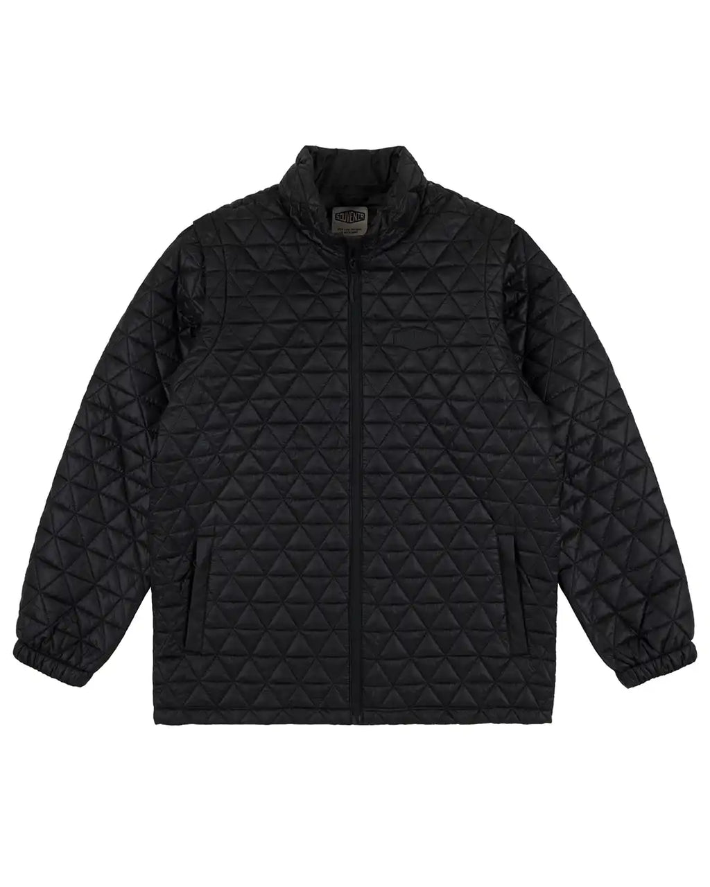 Convertible Micro Puffer Winter Jacket - Black