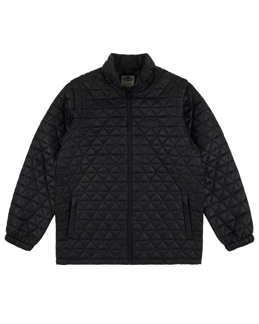 Convertible Micro Puffer Winter Jacket - Black