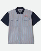 Builders Olson Woven Shirt - Blue Aura Strip