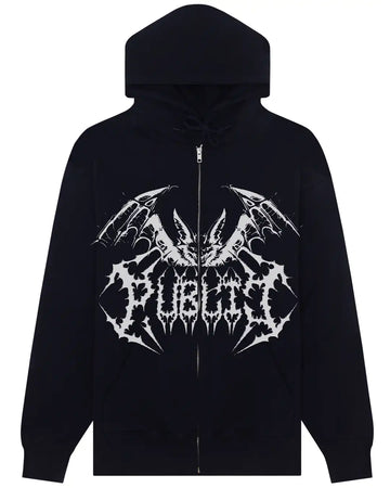 Hoodie Zip Dispute - Black