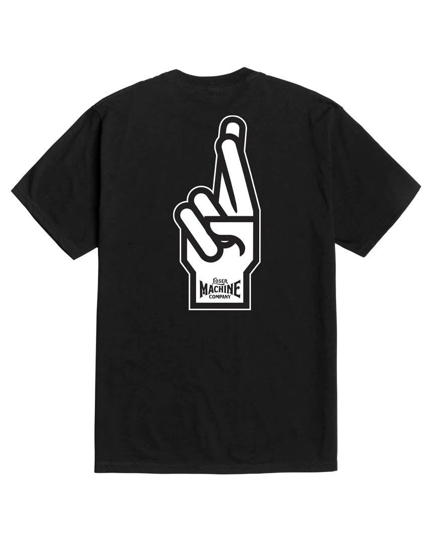 Good Luck Fingers Stock T-Shirt - Black