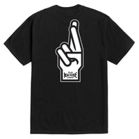 Good Luck Fingers Stock T-Shirt - Black