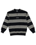Stripped Crew Sweatshirt - Black