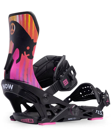 Yes Collab Snowboard Bindings - Black/Pink 2024