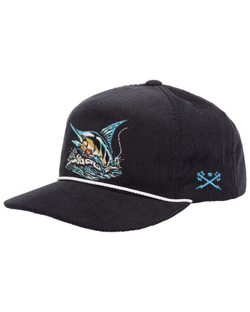 Bait Shop Snapback Hat - Navy
