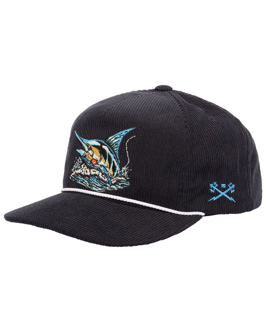 Bait Shop Snapback Hat - Navy
