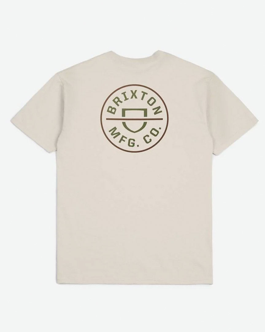 Crest Ii S/S Standard T-Shirt - Cream/Sea Kelp/Sepia