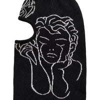 Jaquard Knit Balaclava - Black