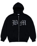 Stone Zip Hoodie - Black