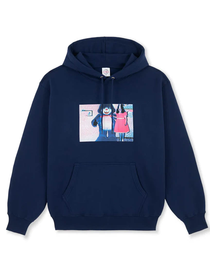 Hoodie Dave Pink Dress - Dark Blue