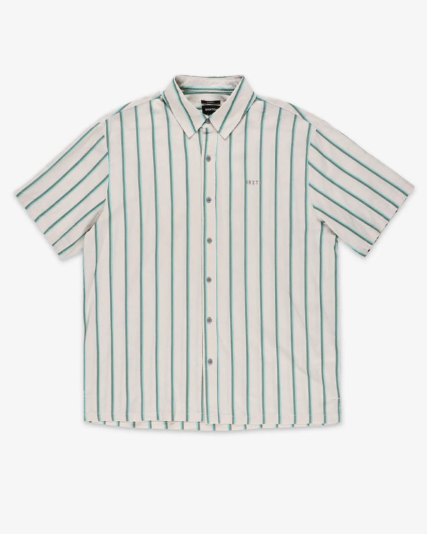 Cru Stripe Shirt - Beige/Pine Needle