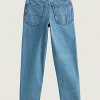 Kids Check-5 Loose Denim Pants - Stonewash/Blue