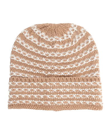 Tuque Stria - Brown/White