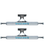 St1 Hollow Wide Boy Skateboard Trucks - Polished Silver/Black