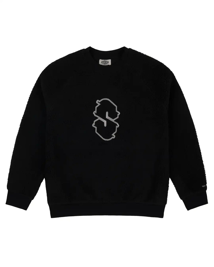 Cotton Ouaté Sherpa Crewneck - Black