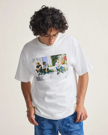 T-Shirt Skate Atiba Haze Curb Crw - White