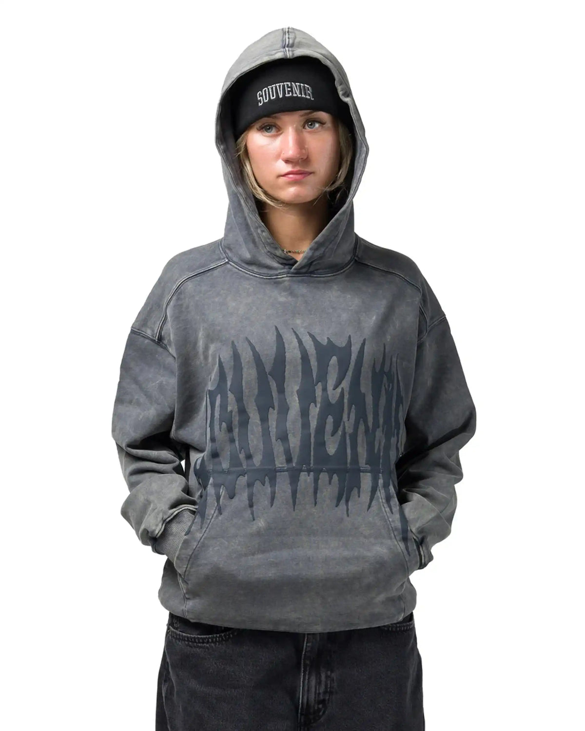 SOUVENIR Dirty Hoodie - Dirty Grey – view 2