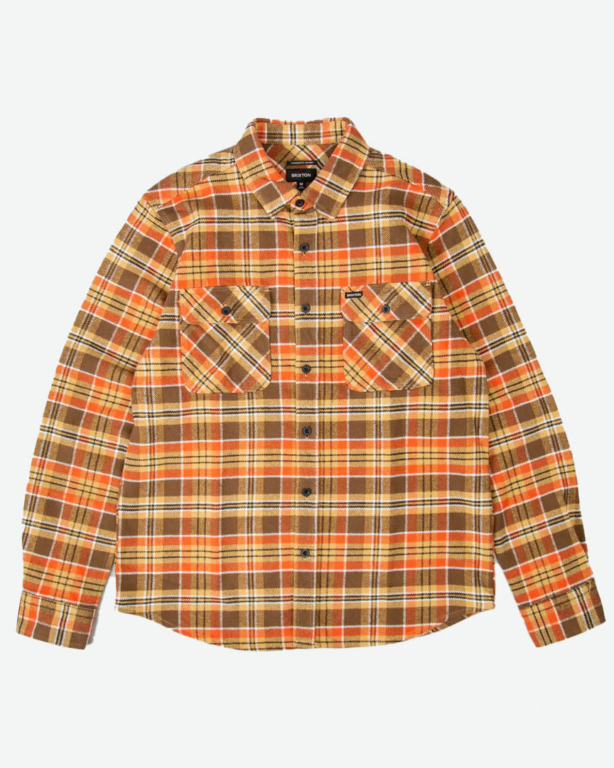 Bowery Heavy L/S Flannel Shirt - Dessert Palm/Antelope/Burnt Red