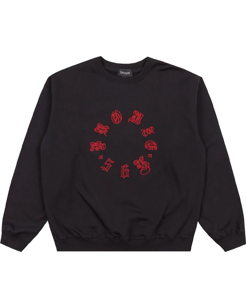 Cotton ouaté Old E Circle Crew - Black