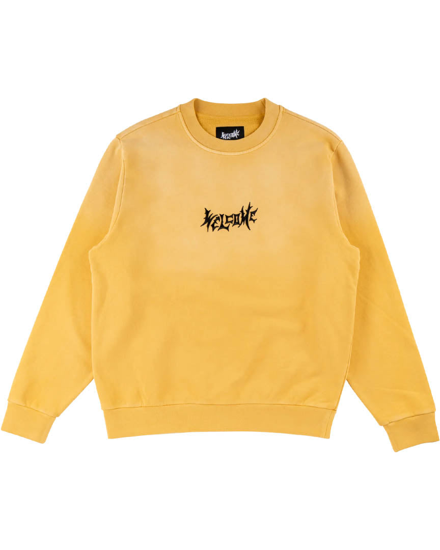 Vamp Enzyme Wash Sweatshirt - Mineral Yellow