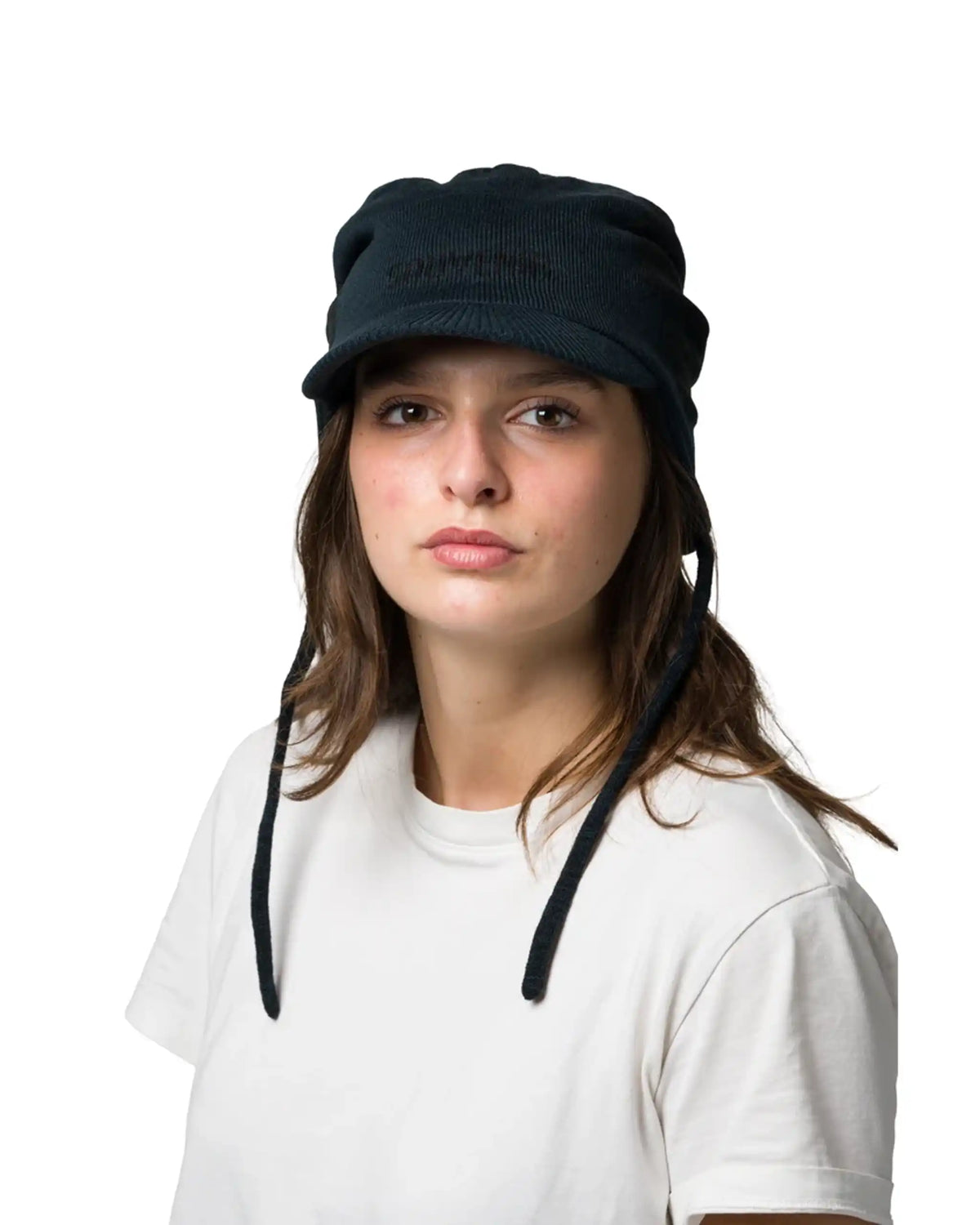 Tuque Knit Visor Cap - Black par SOUVENIR – vue 2