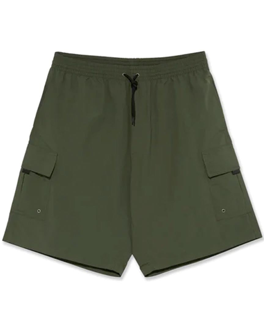 Short Utility Swim Shorts - Dark Olive