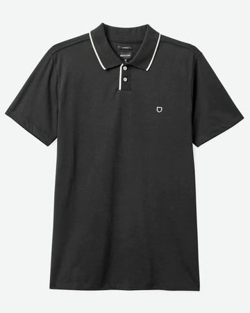 Mod Flex S/S Polo Knit Short Sleeve Polo Shirt - Black