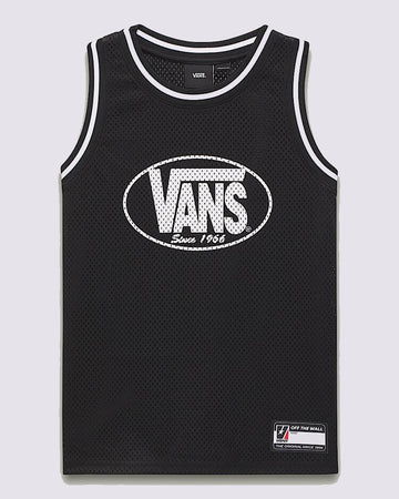 Boys Classic Oval Basketball Tank - Black