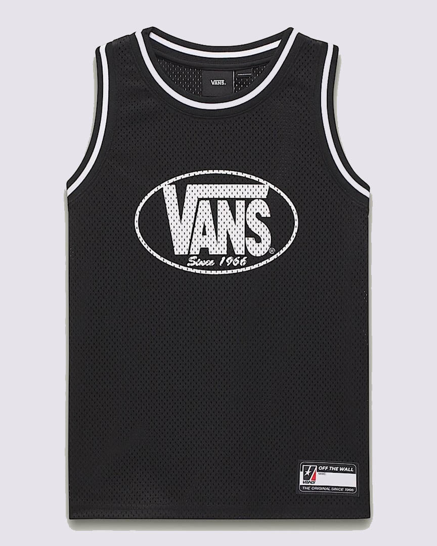Boys Classic Oval Basketball Tank - Black