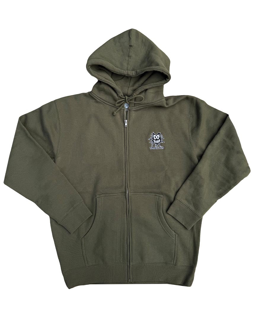 Hoodie Spikeball Logo Zip - Olive
