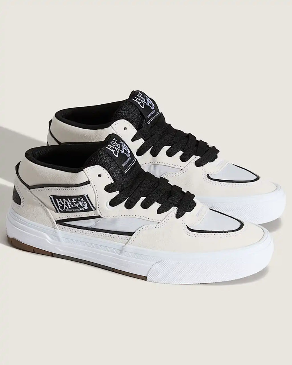 Souliers Skate Half Cab Wafflecup - White/Black