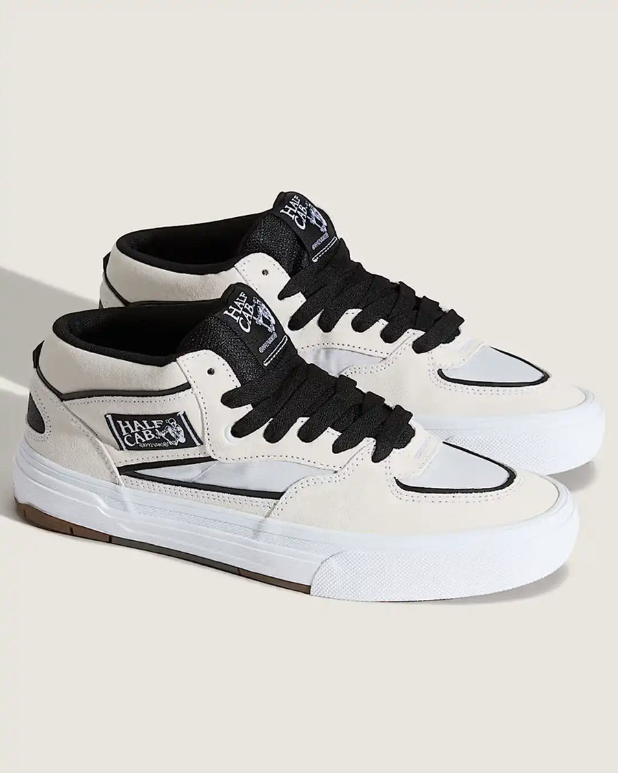Skate Half Cab Wafflecup Shoes - White/Black