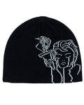 Jacquard Angel Beanie - Black