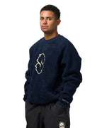 SOUVENIR Sherpa Crew Sweatshirt - Navy – view 2