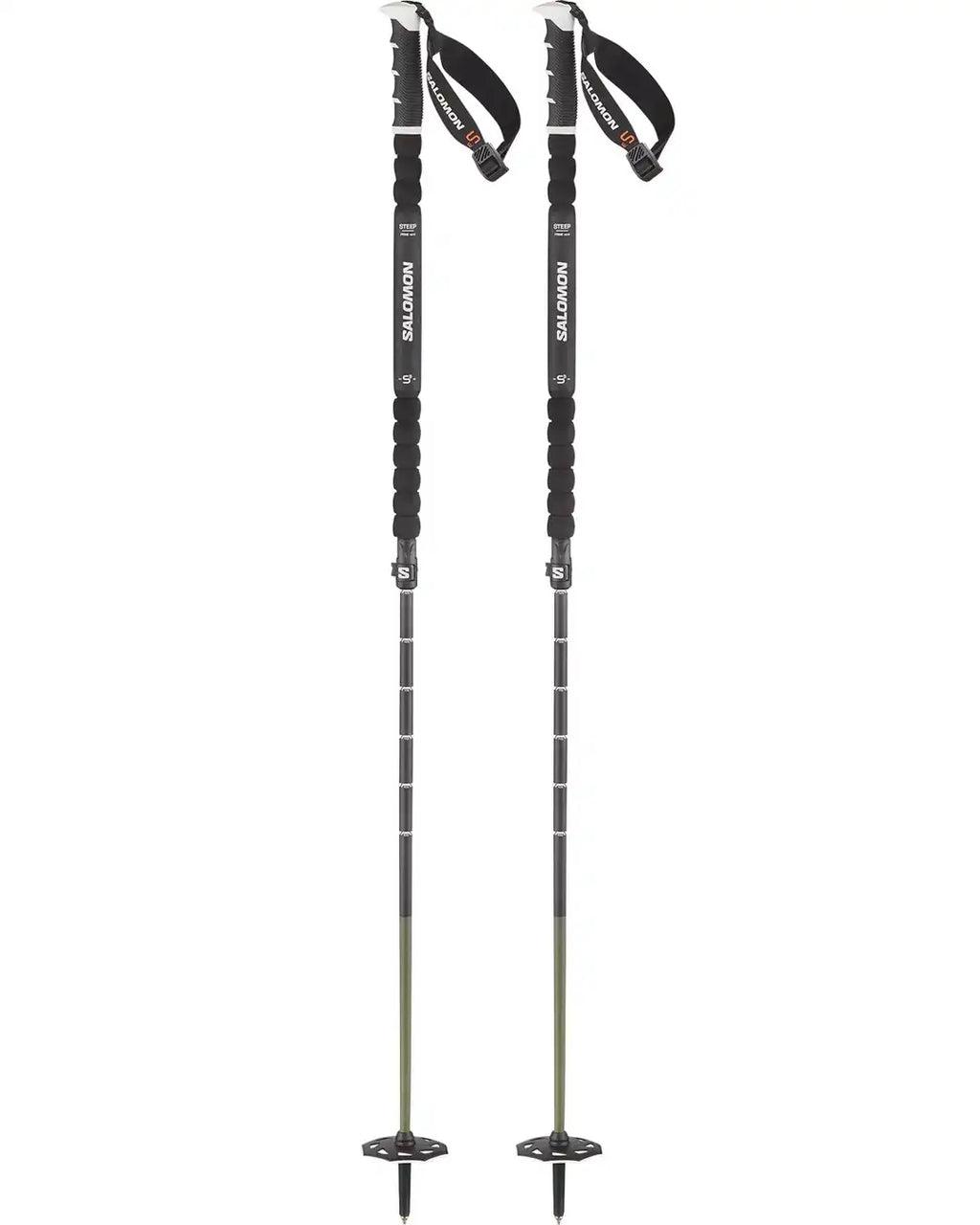 Steep Prime Vario S3 Ski Poles - Black/White