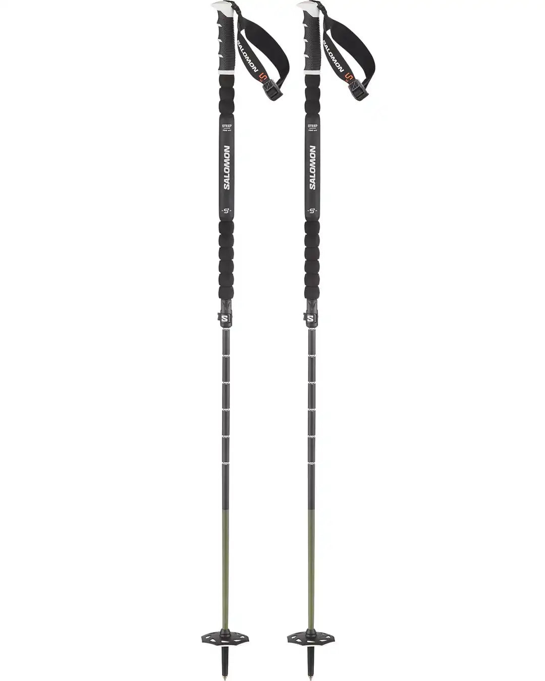 Steep Prime Vario S3 Ski Poles - Black/White
