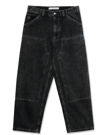 Big Boy Work Pants Knee Jeans - Silver Black