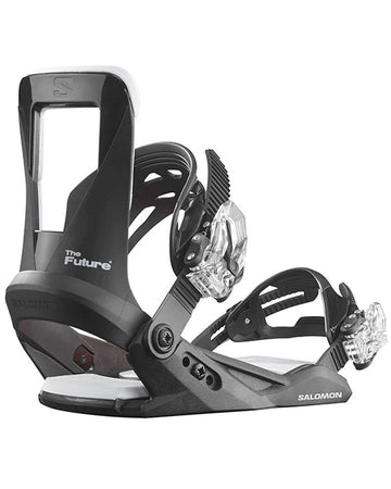 The Future Kids' Snowboard Bindings - Black/White 2024