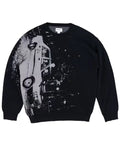 Jacquard Knit Sweatshirt - Grey