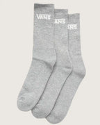 Classic Crew 3 Pack Socks - Heather Grey