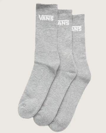 Classic Crew 3 Pack Socks - Heather Grey