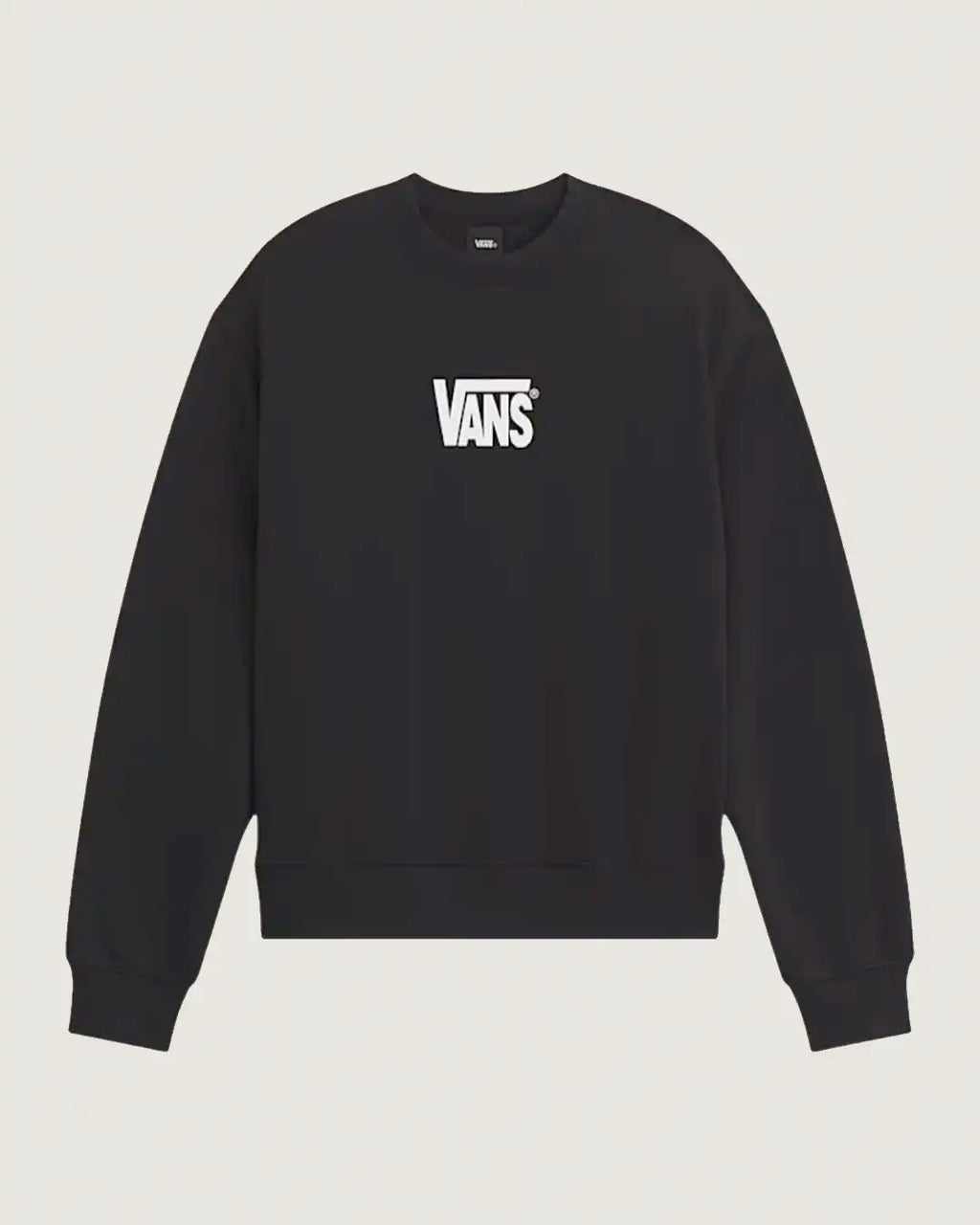 Kids Stretch Logo Crew Sweatshirt- Black/White