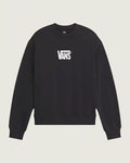 Kids Stretch Logo Crew Sweatshirt- Black/White